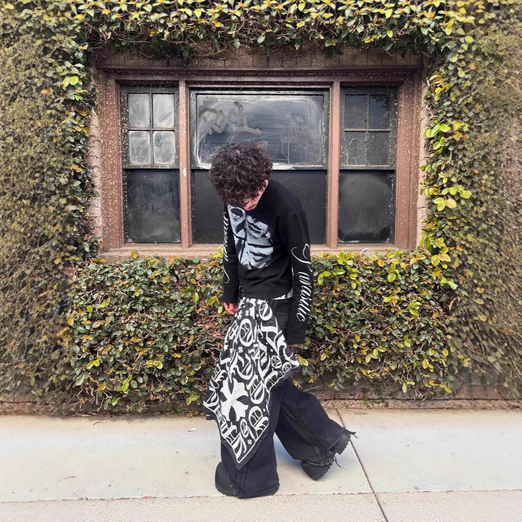Y2K Retro Letter Print Long Sleeve T-Shirt