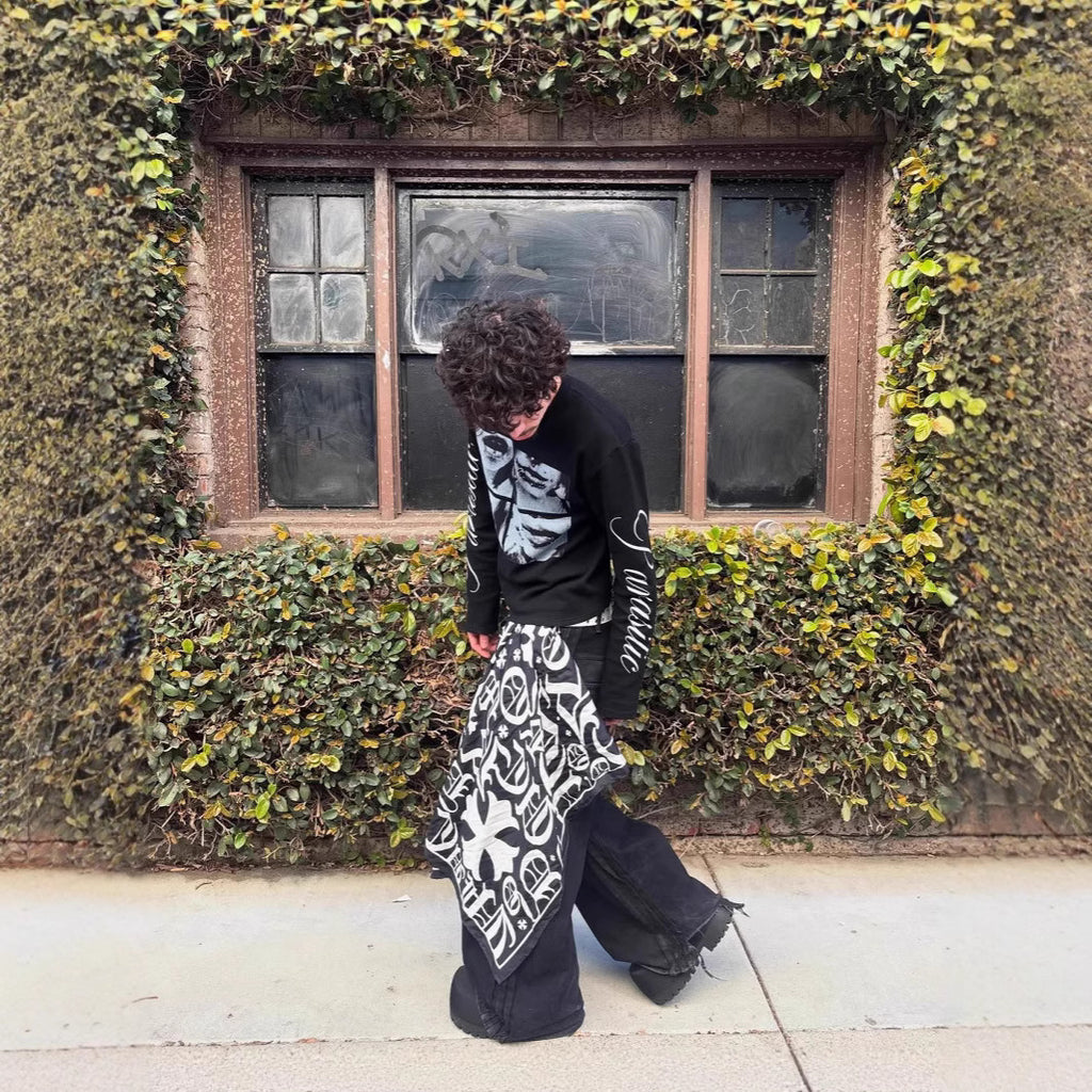 Y2K Retro Letter Print Long Sleeve T-Shirt