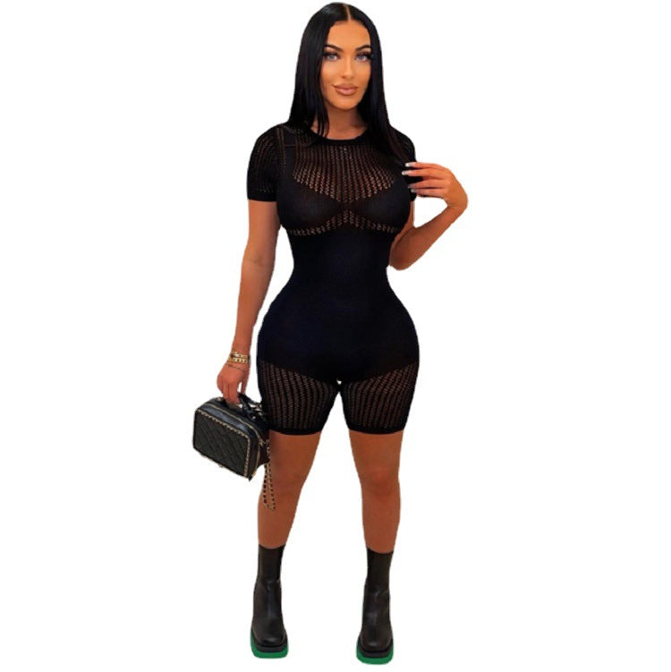 Sexy low-rise knitted one-piece short pants