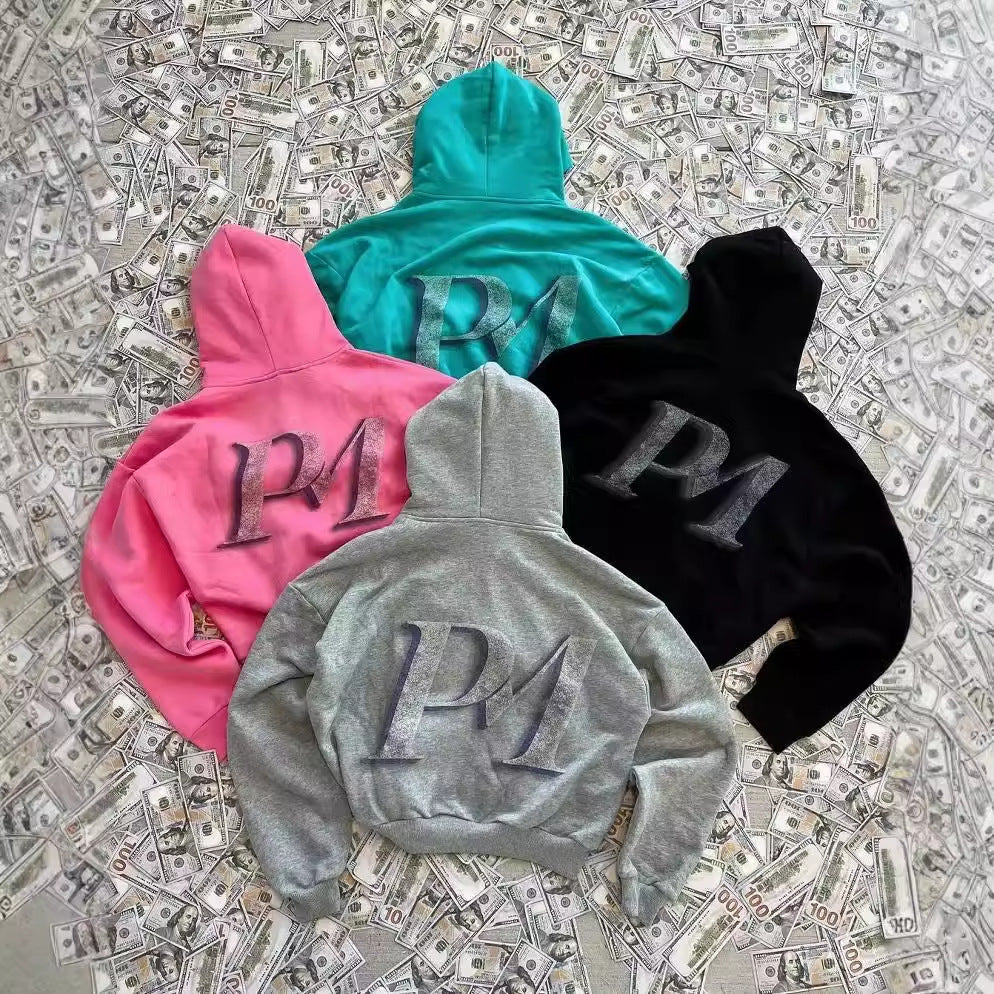 American Style Zipper Hoodie Sweatshirt