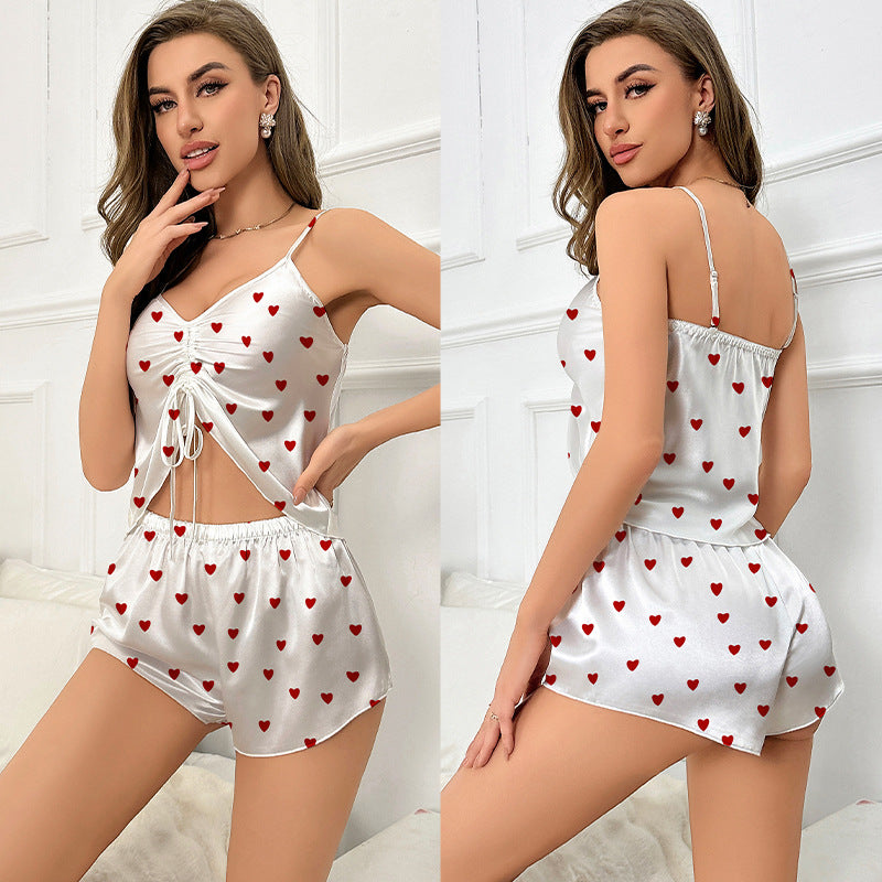 Women's Ice Silk Sleeveless Pajama Set