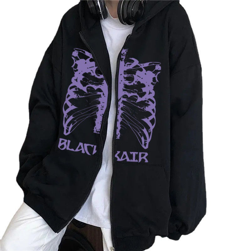 Skeleton Zipper Hoodie